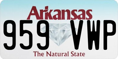 AR license plate 959VWP