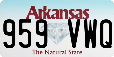 AR license plate 959VWQ