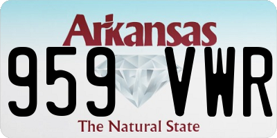 AR license plate 959VWR