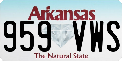 AR license plate 959VWS