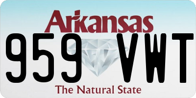 AR license plate 959VWT