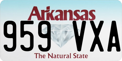 AR license plate 959VXA