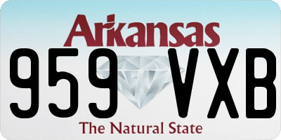 AR license plate 959VXB