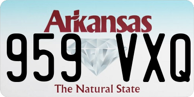 AR license plate 959VXQ