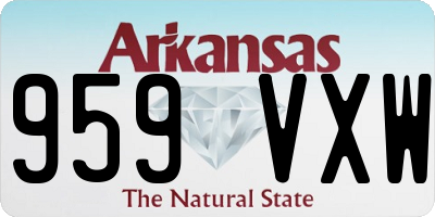 AR license plate 959VXW