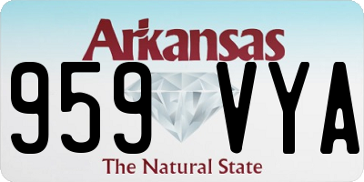 AR license plate 959VYA