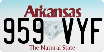 AR license plate 959VYF