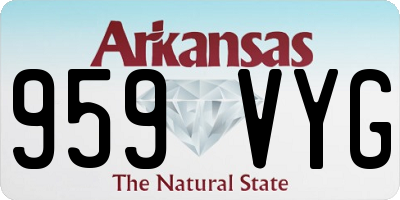 AR license plate 959VYG
