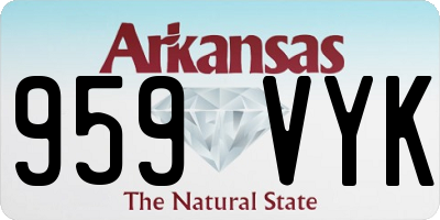 AR license plate 959VYK