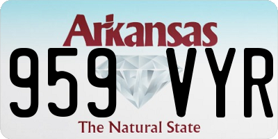 AR license plate 959VYR