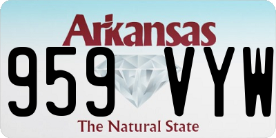 AR license plate 959VYW