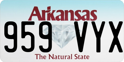 AR license plate 959VYX