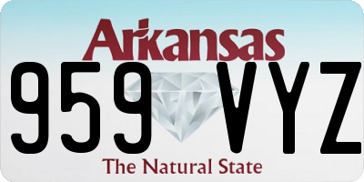 AR license plate 959VYZ