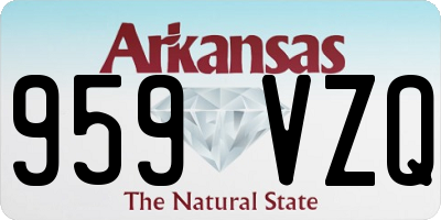 AR license plate 959VZQ