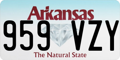 AR license plate 959VZY