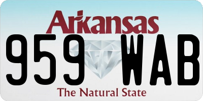 AR license plate 959WAB