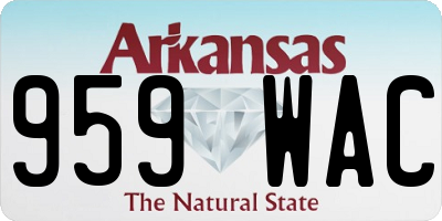 AR license plate 959WAC