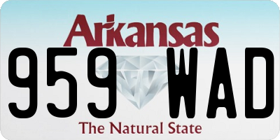 AR license plate 959WAD