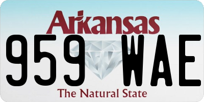 AR license plate 959WAE