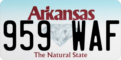 AR license plate 959WAF