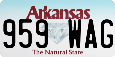 AR license plate 959WAG