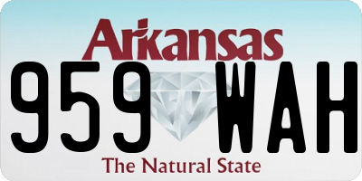 AR license plate 959WAH