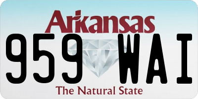 AR license plate 959WAI
