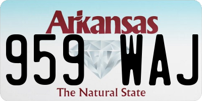 AR license plate 959WAJ
