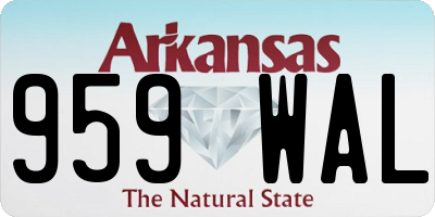AR license plate 959WAL