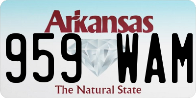 AR license plate 959WAM