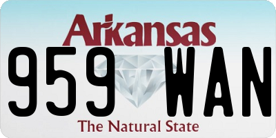 AR license plate 959WAN