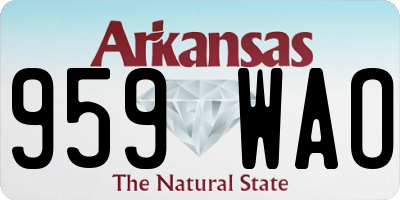 AR license plate 959WAO