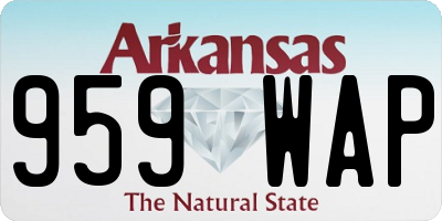 AR license plate 959WAP