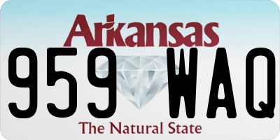 AR license plate 959WAQ