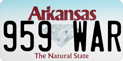 AR license plate 959WAR