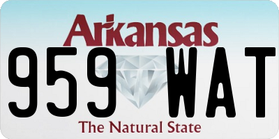 AR license plate 959WAT