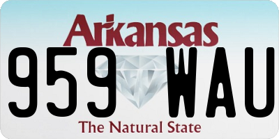 AR license plate 959WAU