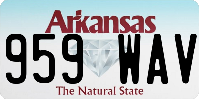 AR license plate 959WAV
