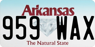 AR license plate 959WAX