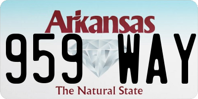 AR license plate 959WAY