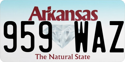 AR license plate 959WAZ