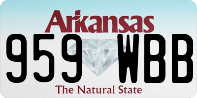 AR license plate 959WBB