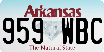 AR license plate 959WBC