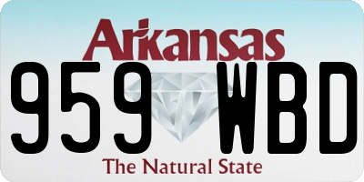 AR license plate 959WBD