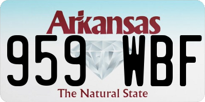 AR license plate 959WBF