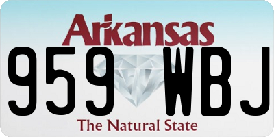 AR license plate 959WBJ