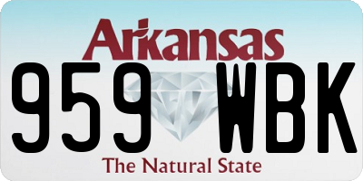 AR license plate 959WBK