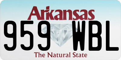 AR license plate 959WBL
