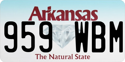 AR license plate 959WBM