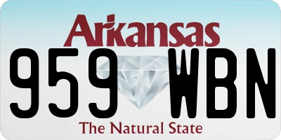 AR license plate 959WBN